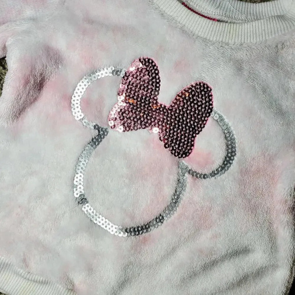 Disney Junior Pink Minnie Mouse Fleece Pullover Sweatshirt 18m - Picture 5 of 9